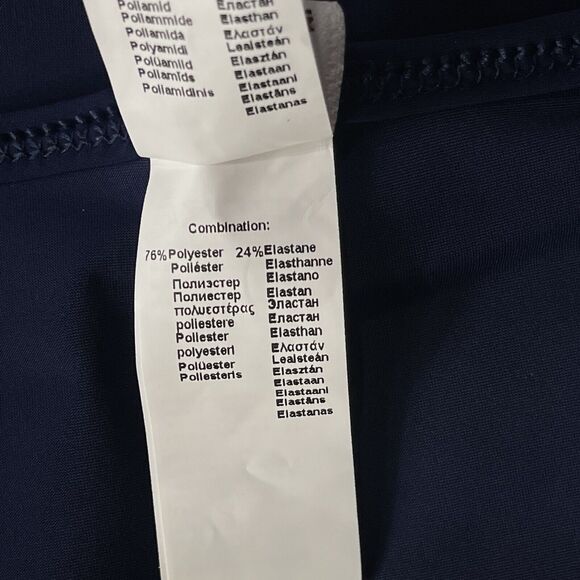 Profile by Gottex Palm Springs SZ 10 Swim Skirt Side Slit Ruffled UPF 50+ Blue - Picture 9 of 12